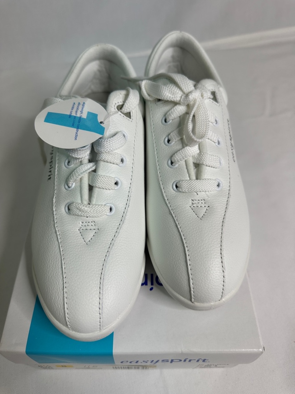 Easy Spirit White Leather Sneakers
